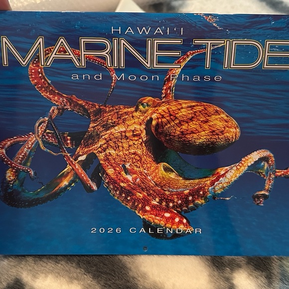 721. Hawaii Marine Tide & Moon Phase 2026 Hawaiian Twelve-Month Wall Calendar - Picture 1 of 5